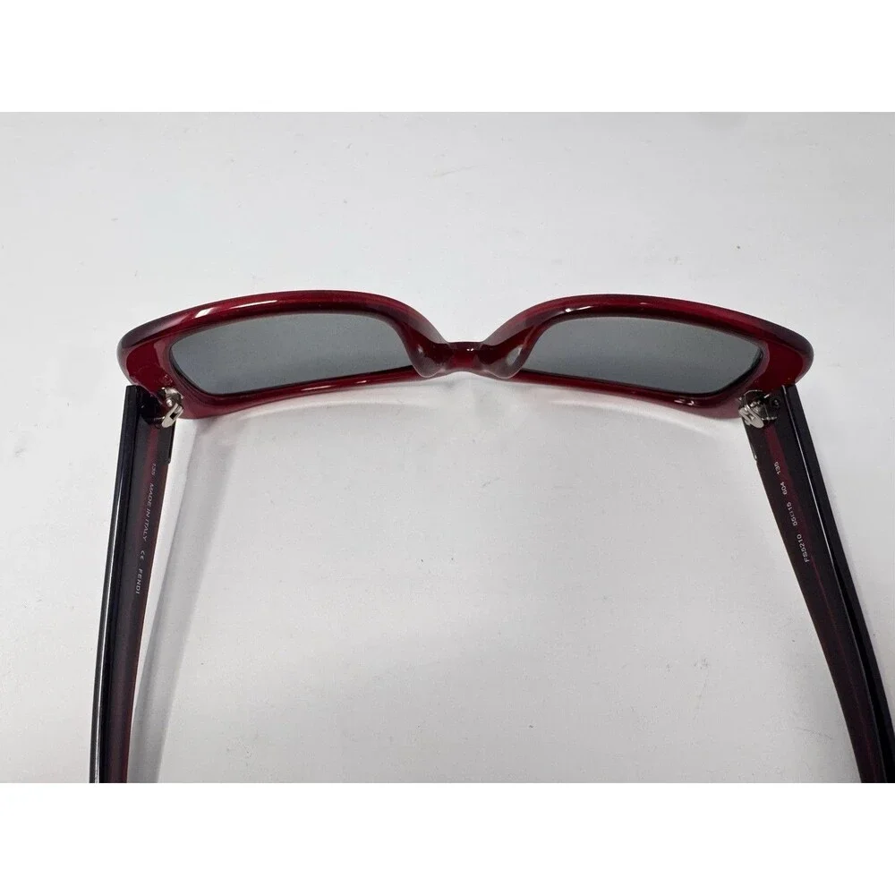 Fendi FS5210 Sunglass Frames Only 55-15-135 Red Burgundy Italy 604 Authentic